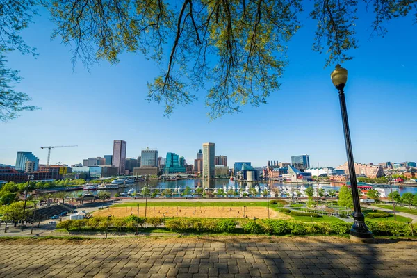 stock image View of the Inner Harbor from Federal Hill Park in Baltimore, Ma