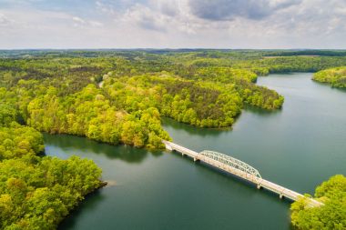 Prettyboy rezervuar ve Baltimore Cou Bridge'de havadan görünümü