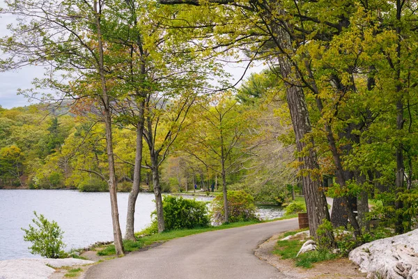 Hessian 호수, 베어 마운틴 주립 공원, 뉴욕에서 따라 트레일. — 스톡 사진