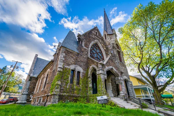 En historisk kyrka i Brattleboro, Vermont. — Stockfoto