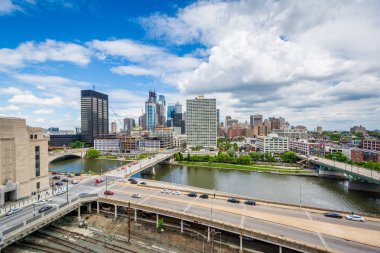 Görünümü Schuylkill Nehri manzarası, Philadelphia, Pennsy ve