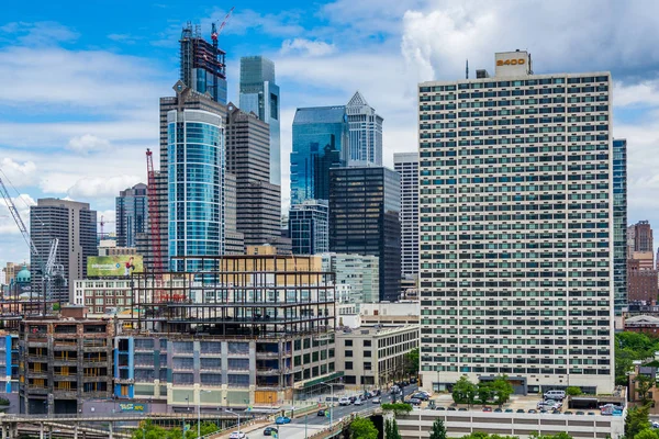 Pohled na panorama centrum města, Philadelphia, New Haven — Stock fotografie
