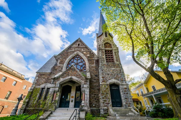 En historisk kyrka i Brattleboro, Vermont. — Stockfoto