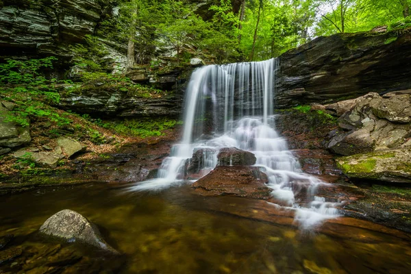 B. Reynold Falls, Ricketts Glen State Park, w stanie Pensylwania. — Zdjęcie stockowe