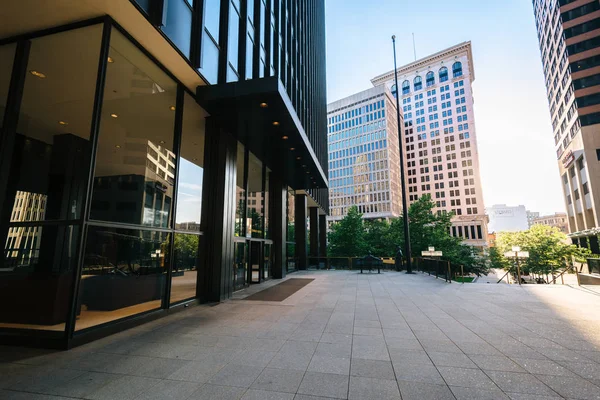 Buildings at Center Plaza in downtown Baltimore, Maryland.