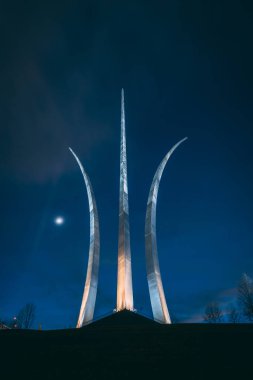 Gece, Hava Kuvvetleri anıtında Arlington, Virginia