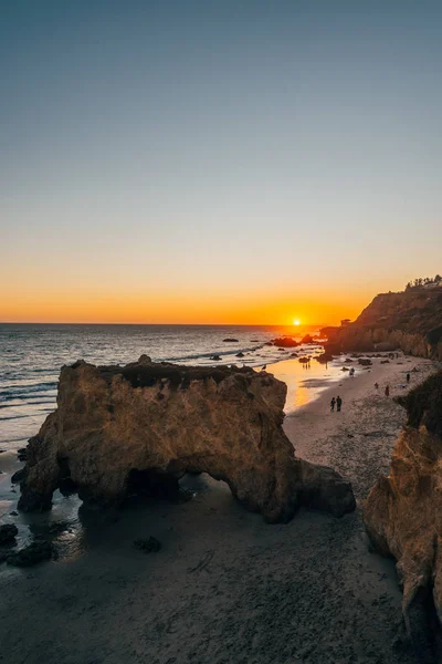加利福尼亚州马里布的El Matador州海滩落日 — 图库照片