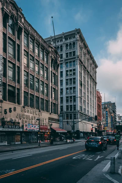 Broadway en el centro de Los Ángeles, California — Foto de Stock