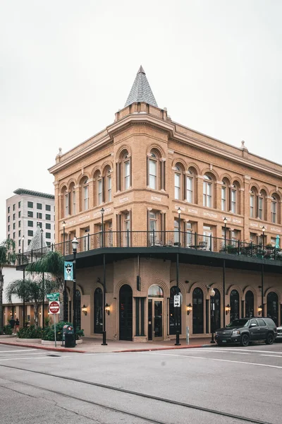 Edificio histórico en el centro de Galveston, Texas — Foto de Stock