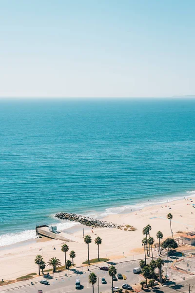 Uitzicht op de Pacifische kust in Pacific Palisades, Los Angeles, Cal — Stockfoto