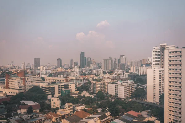 Cityscape kilátás Bangkok, Thaiföld — Stock Fotó