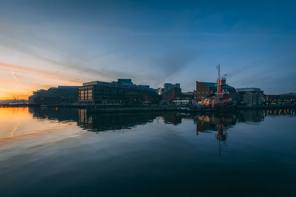 Pôr do sol em Fells Point, Baltimore, Maryland — Fotografia de Stock