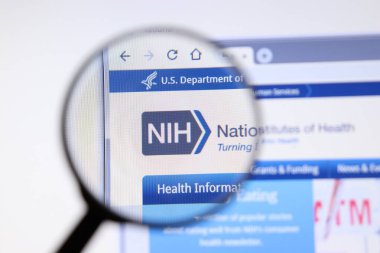 Los Angeles, California, Usa - 3 Aralık 2019: Nih web sitesi. Nih.gov logosu ekranda, İllüstrasyon Editörü