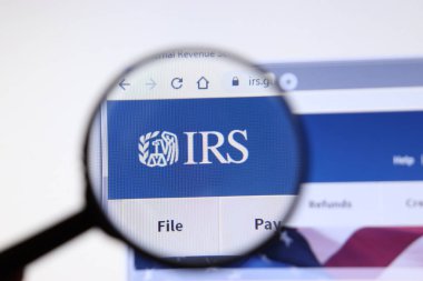 Los Angeles, California, Usa - 3 Aralık 2019: Irs web sitesi. Irs.gov logosu ekranda, Illustrative Editorial