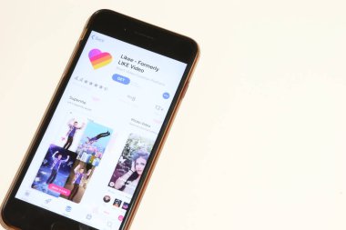Los Angeles, California, Usa - 4 Aralık 2019: Telefon ekranındaki uygulama simgesi gibi beyaz arka plan, Resimli Editör
