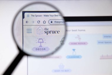 Los Angeles, California, Usa - 19 Aralık 2019: Spruce web sitesi. Ekrandaki ruhuce.com logosu, İllüstrasyon Editörü