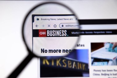 Los Angeles, California, Usa - 19 Aralık 2019: Cnn Business web sitesi. Money.cnn.com logosu ekranda yakın plan, Illustrative Editorial