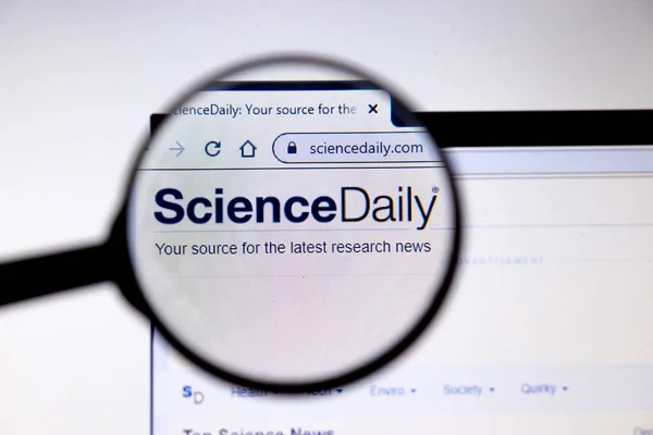 Los Angeles, California, Usa - 19 Aralık 2019: Science Daily web sitesi. Sciencedaily.com logosu ekranda yakın plan, İllüstrasyon Editörü — Stok fotoğraf