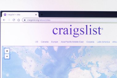 Saint-Petersburg, Rusya - 10 Ocak 2020: Craigslist web sitesi logosu, Illustrative Editorial