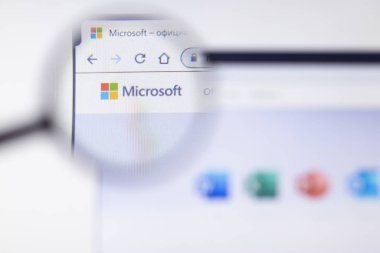 Saint-Petersburg, Rusya - 10 Ocak 2020: Microsoft web sitesi logosu, Illustrative Editorial