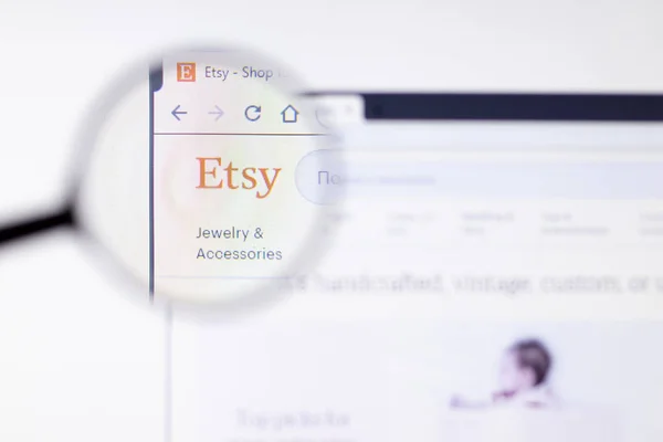 Saint-Petersburg, Rusya - 10 Ocak 2020: Etsy web sitesi logosu, Illustrative Editorial
