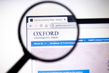 Los Angeles, California, Usa - 23 Ocak 2020: Oxford University Press web sitesi. Ekranda Oup.com logosu, Illustrative Editorial