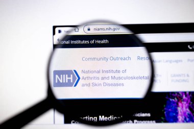 Los Angeles, California, Usa - 25 Ocak 2020: Nih web sitesi. Niams.nih.gov logosu ekranda, Illustrative Editorial