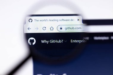 New York City, USA - 5 February 2020: GitHub website page close up, Illustrative Editorial