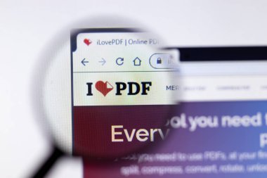 New York City, USA - 5 February 2020: ilovepdf website page close up, Illustrative Editorial