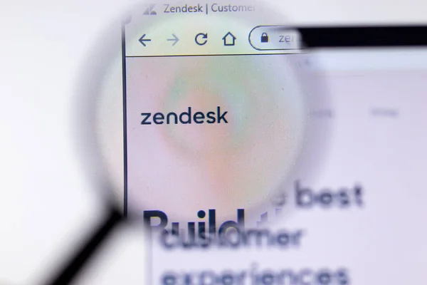 New York City, USA - 5 February 2020: Zendesk website page close up, Illustrative Editorial — 스톡 사진