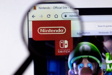 New York City, Usa - 5 Şubat 2020: Nintendo web sitesi kapanıyor, İllüstrasyon Editörü