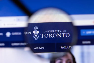 Los Angeles, California, USA - 3 March 2020: University of Toronto website homepage logo visible on display screen, Illustrative Editorial.