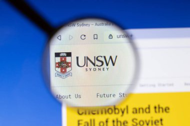 Los Angeles, California, USA - 3 March 2020: University of New South Wales UNSW Sydney website homepage logo visible on display screen, Illustrative Editorial.