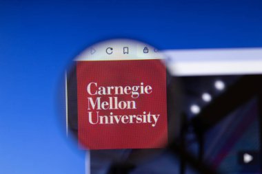 Los Angeles, California, USA - 3 March 2020: Carnegie Mellon University website homepage logo visible on display screen, Illustrative Editorial.