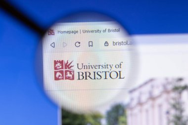 Los Angeles, California, USA - 3 March 2020: University of Bristol website homepage logo visible on display screen, Illustrative Editorial.