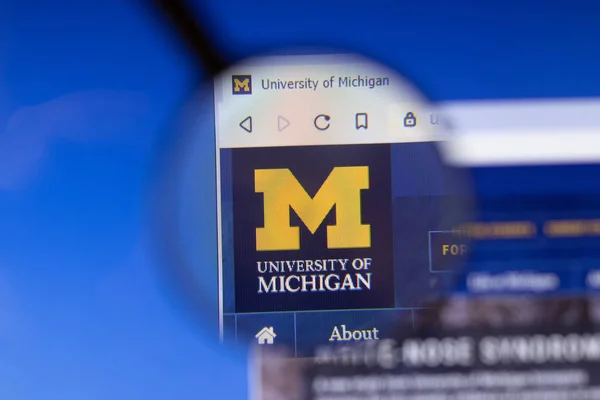 Los Angeles California Usa March 2020 University Michigan Website Homepage — Stock fotografie