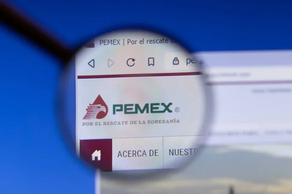 Los Angeles California Usa March 2020 Pemex Website Homepage Icon — 图库照片
