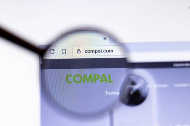 Los Angeles, Kaliforniya, ABD - 20 Mart 2020: Compal Electronics şirketinin logosu web sitesinin yakın plan sayfasında, Illustrative Editorial.