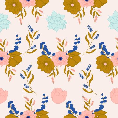 Kusursuz desenli güzel bir çiçek buketi