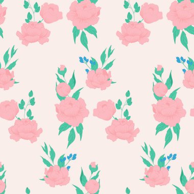 Kusursuz desenli pembe şakayıklar.