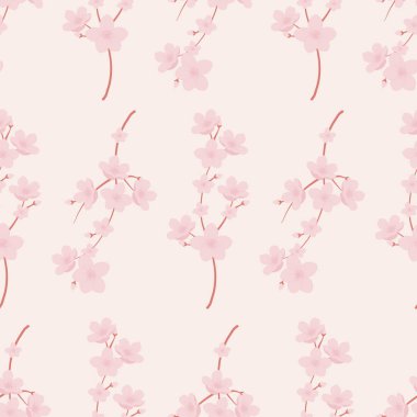 kiraz çiçeği kompozisyonu kusursuz bir desen tasarımıdır.