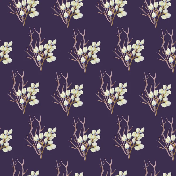 Lilac Branch Seamless Pattern — Stockfoto
