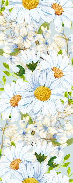 bodl daisies in a seamless pattern design