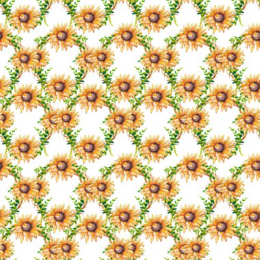  Elle boyanmış ayçiçeği deseni