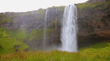 Yaz aylarında İzlanda'daki güzel seljalandsfoss şelale