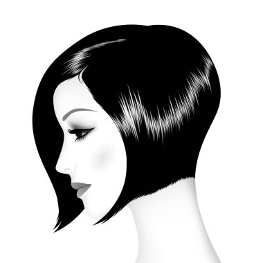 Güzel bir kızın vektör çizimi