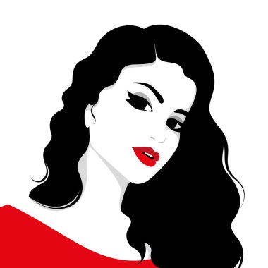 Uzun saçlı güzel kız.