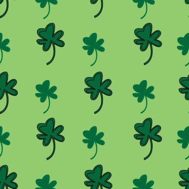 Yeşil yoncalar pürüzsüz desen