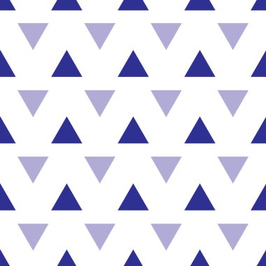 Beyaz arkaplanda geometrik mavi üçgen deseni