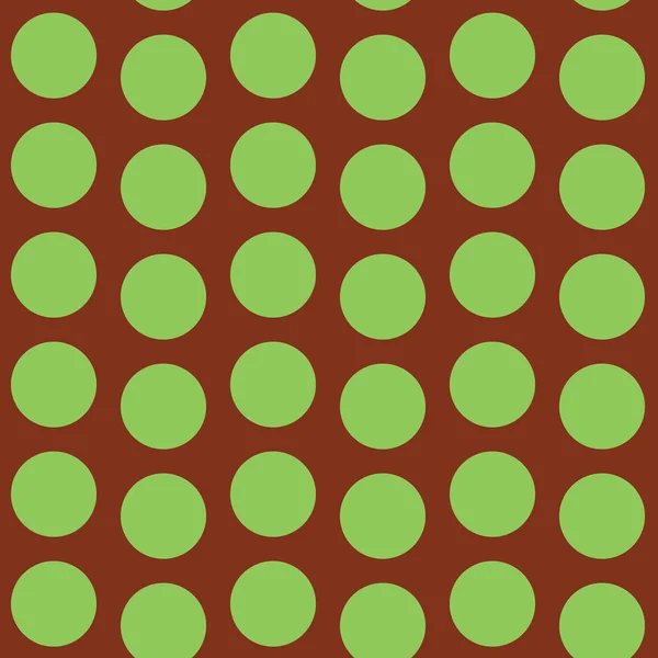 Green Brown Polka Dot Seamless Pattern — Stock Vector